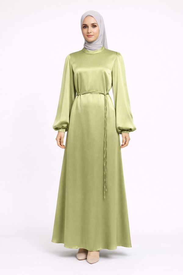 BALON KOL DÜZ ELBİSE