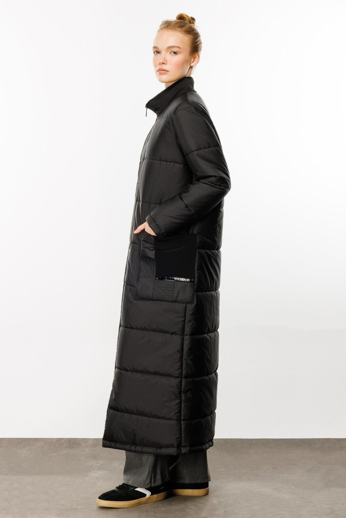 PATCHWORK DETAYLI FERMUARLI MONT