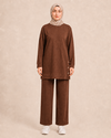 DÜĞME DETAYLI İKİ İPLİK PANTALONLU TAKIM
