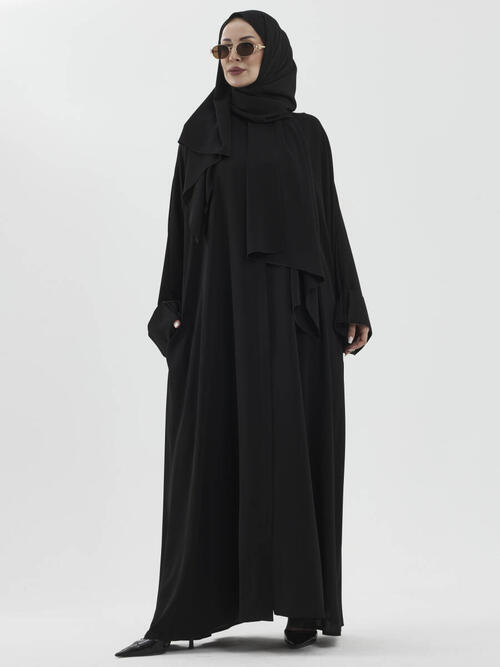 KOL MANŞETLİ MEDİNE İPEĞİ ABAYA