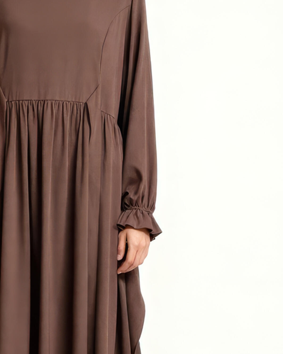 YAN BAĞLAMALI İPEK ELBİSE