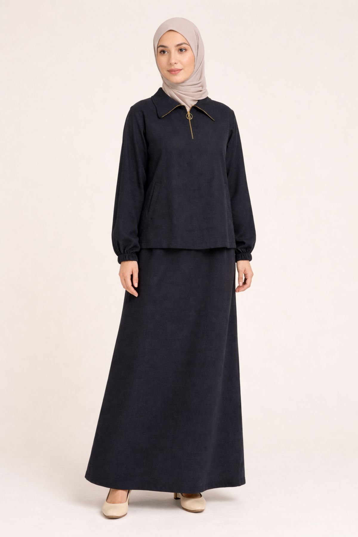 YARIM FERMUARLI TENCEL ETEKLİ TAKIM