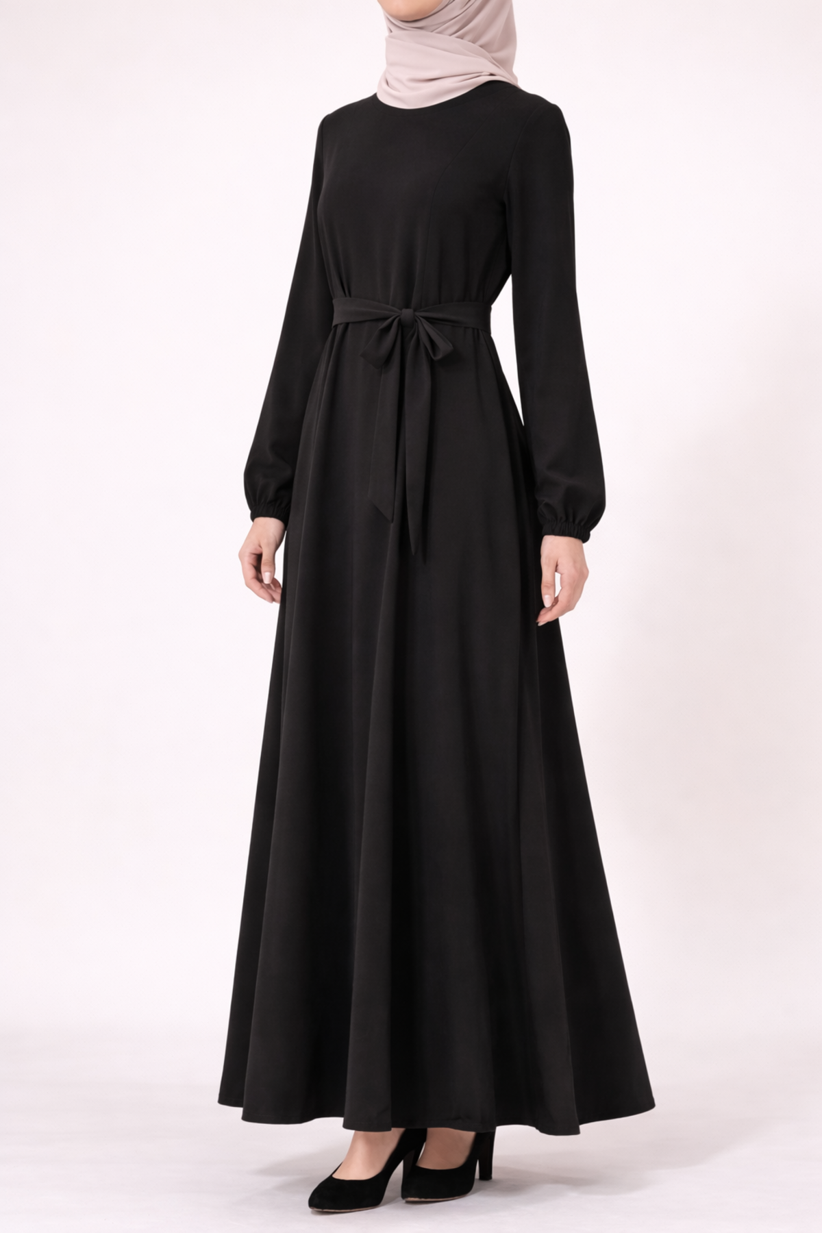 YAKA BÜZGÜLÜ RAHAT KALIP ELBİSE