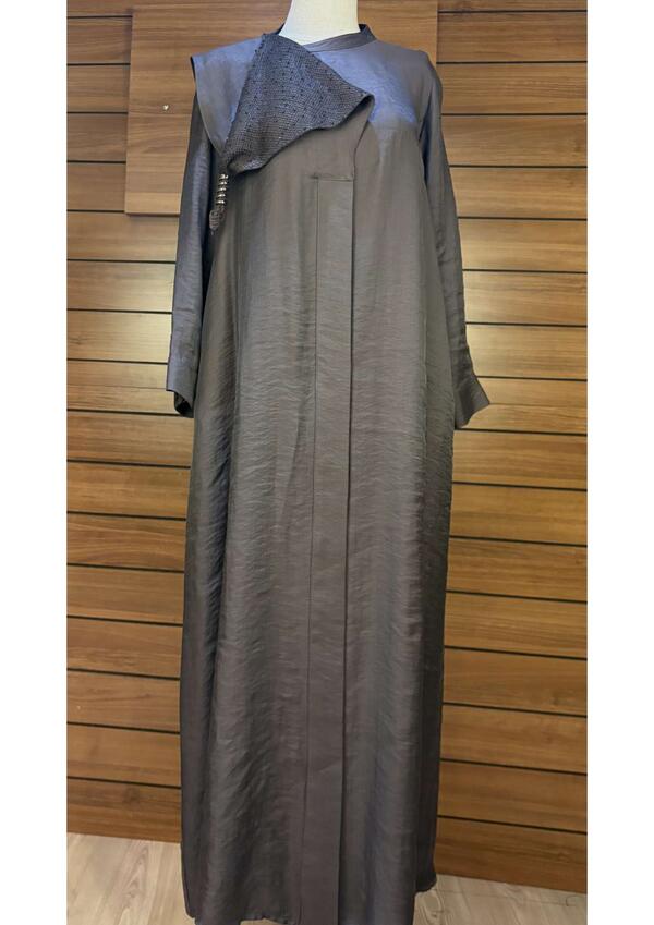 OMUZDAN FULARLI ELBİSE