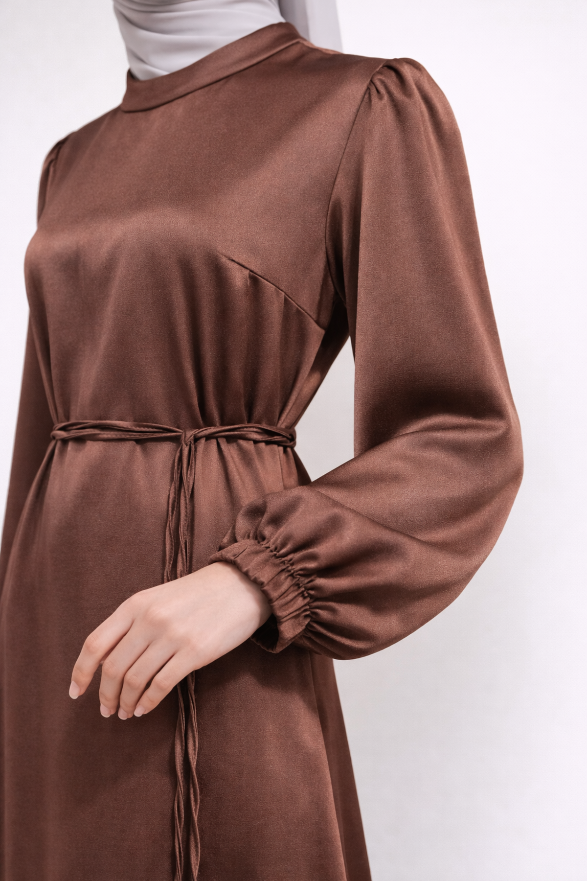 BALON KOL DÜZ ELBİSE