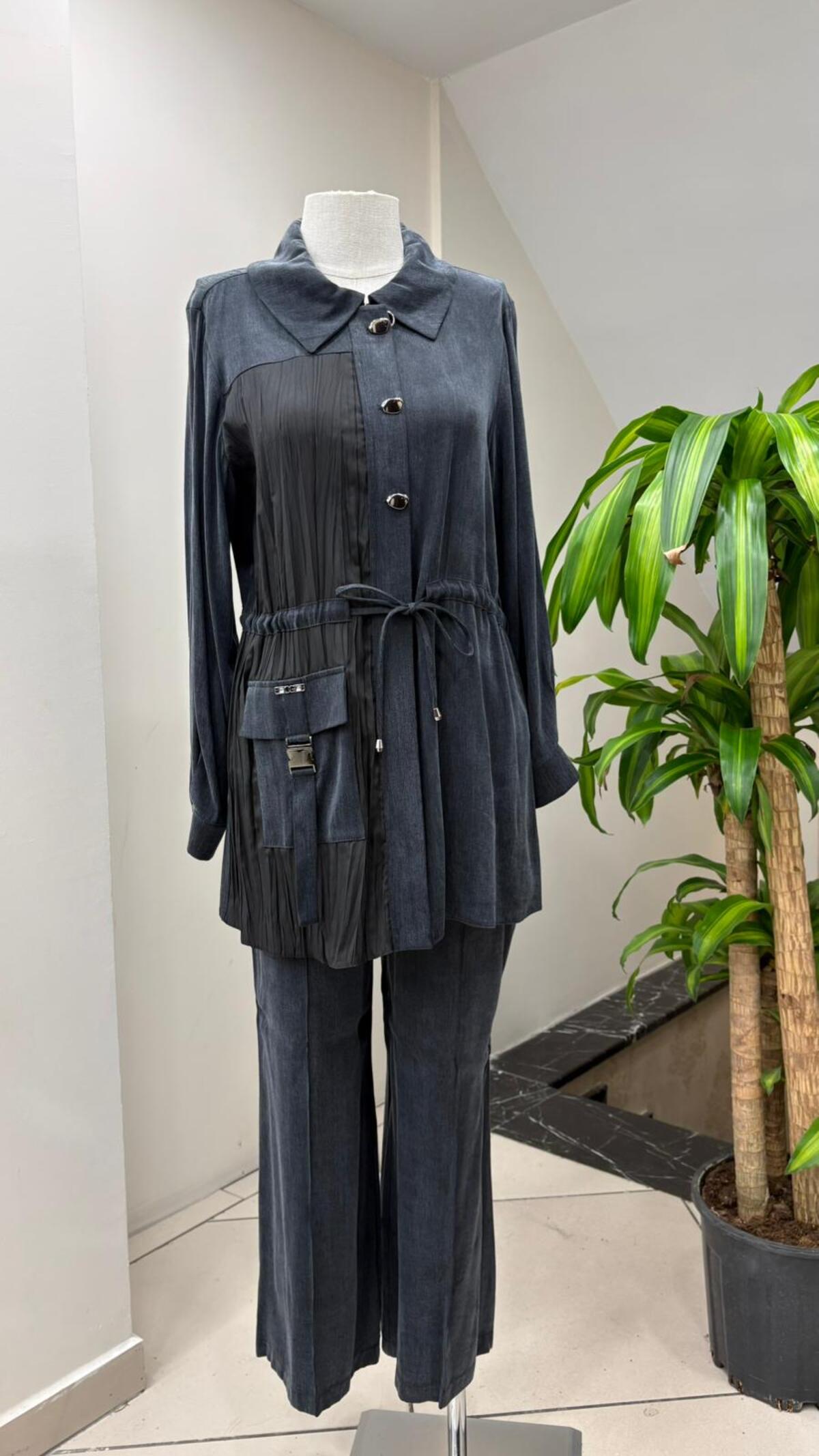 PARAŞÜT CEP DETAYLI PANTOLONLU TAKIM