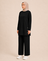 DÜĞME DETAYLI İKİ İPLİK PANTALONLU TAKIM