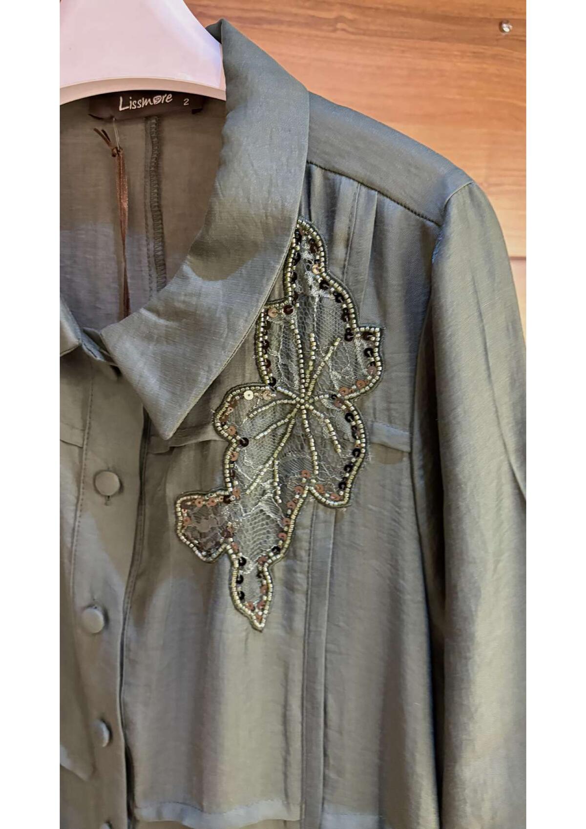 BİYE DETAYLI ÇİÇEK İŞLEMELİ ELBİSE