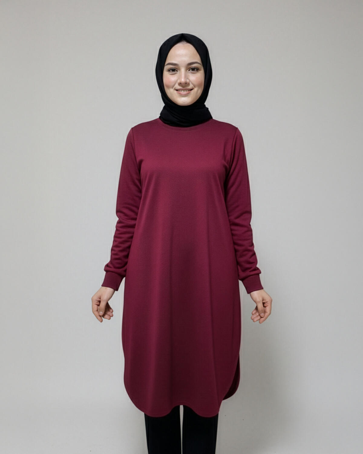 DÜZ RENK KRİSTAL TUNİK