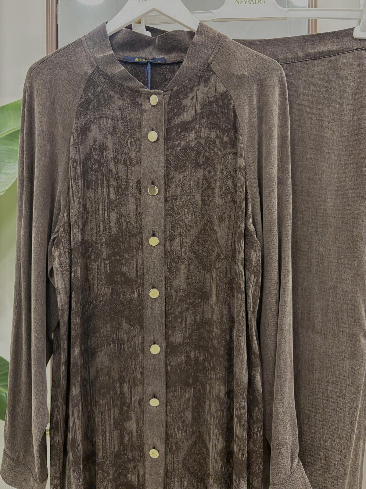 DESENLİ KUPRA PANTOLONLU TAKIM