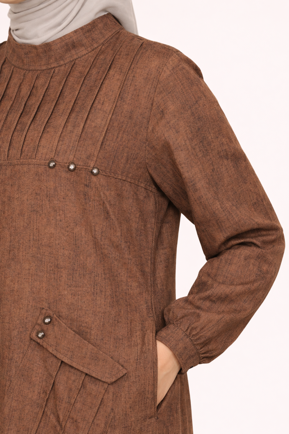 ROBASI PİLELİ CEPLİ ELBİSE