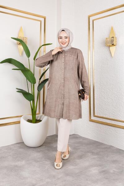 FİLE DETAYLI CEPLİ TUNİK