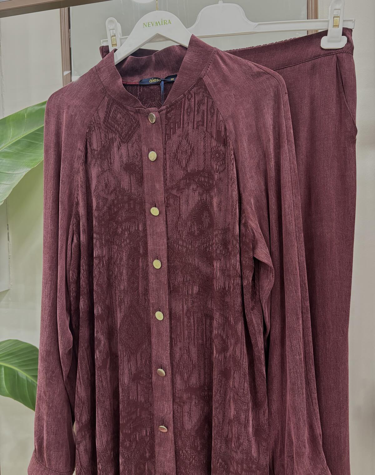 DESENLİ KUPRA PANTOLONLU TAKIM