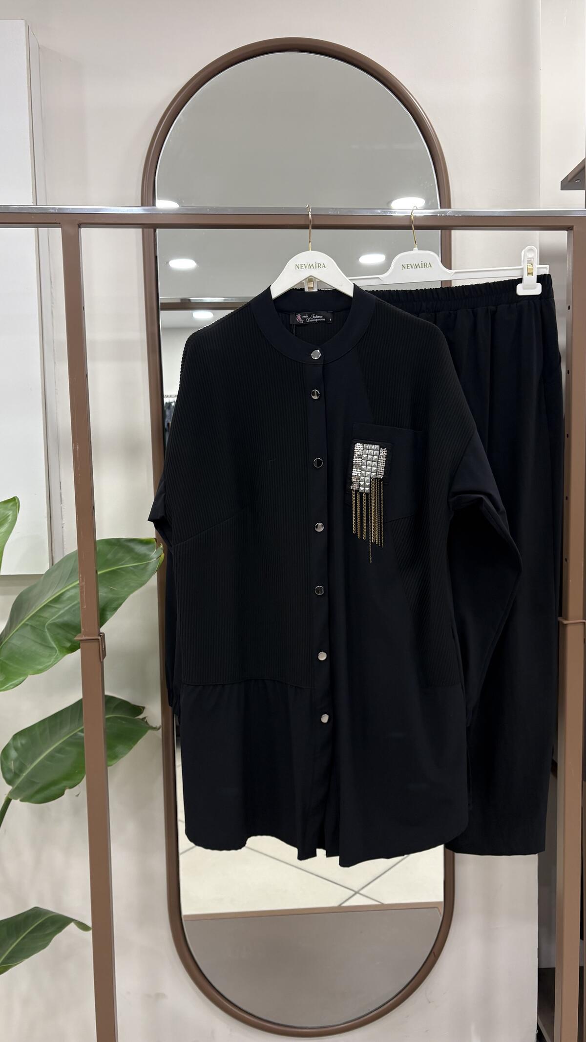 TRİKO GARNİLİ PANTOLONLU TAKIM