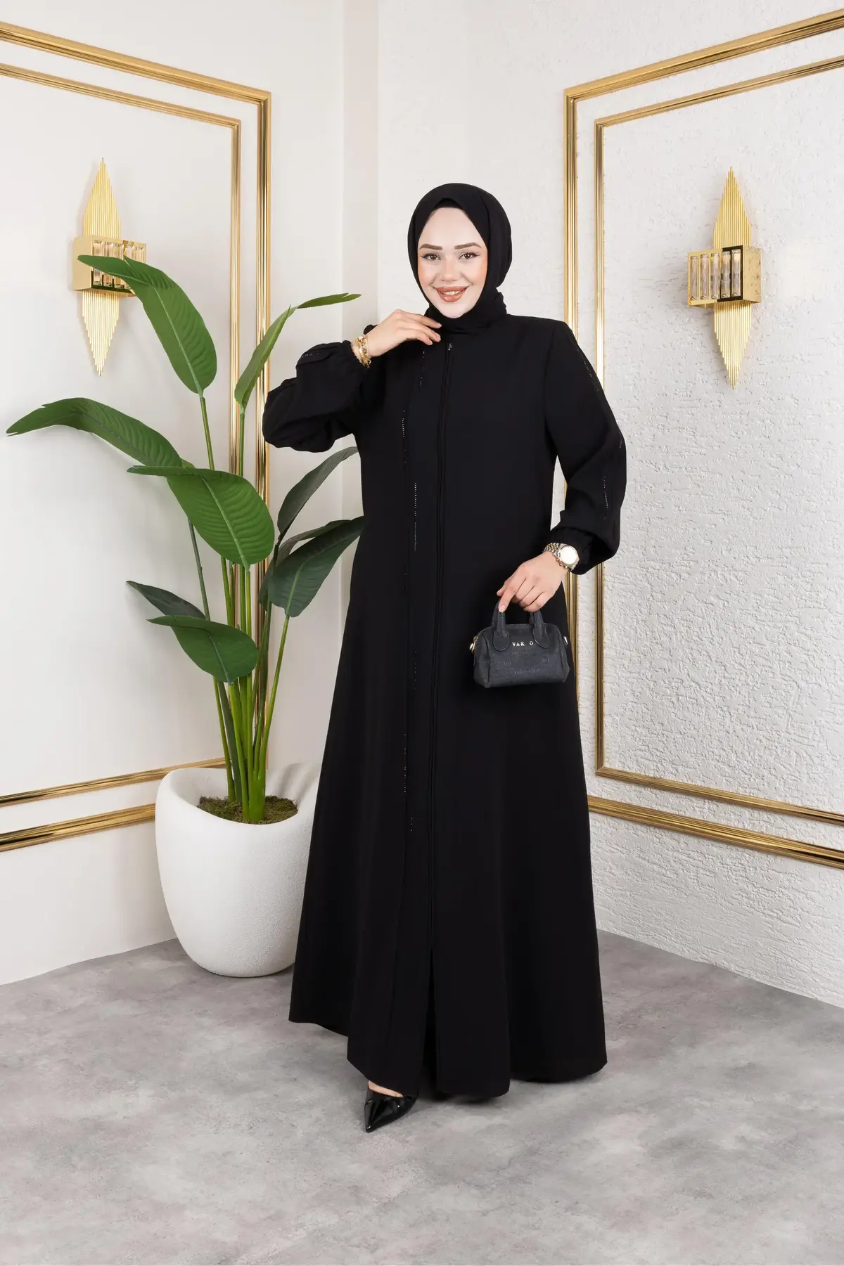 KOL LASTİKLİ TAŞLI FERACE