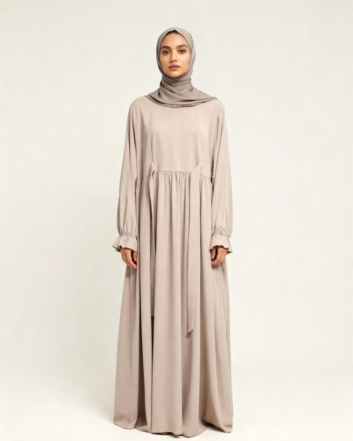 YAN BAĞLAMALI İPEK ELBİSE