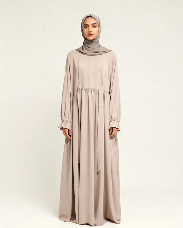 YAN BAĞLAMALI İPEK ELBİSE