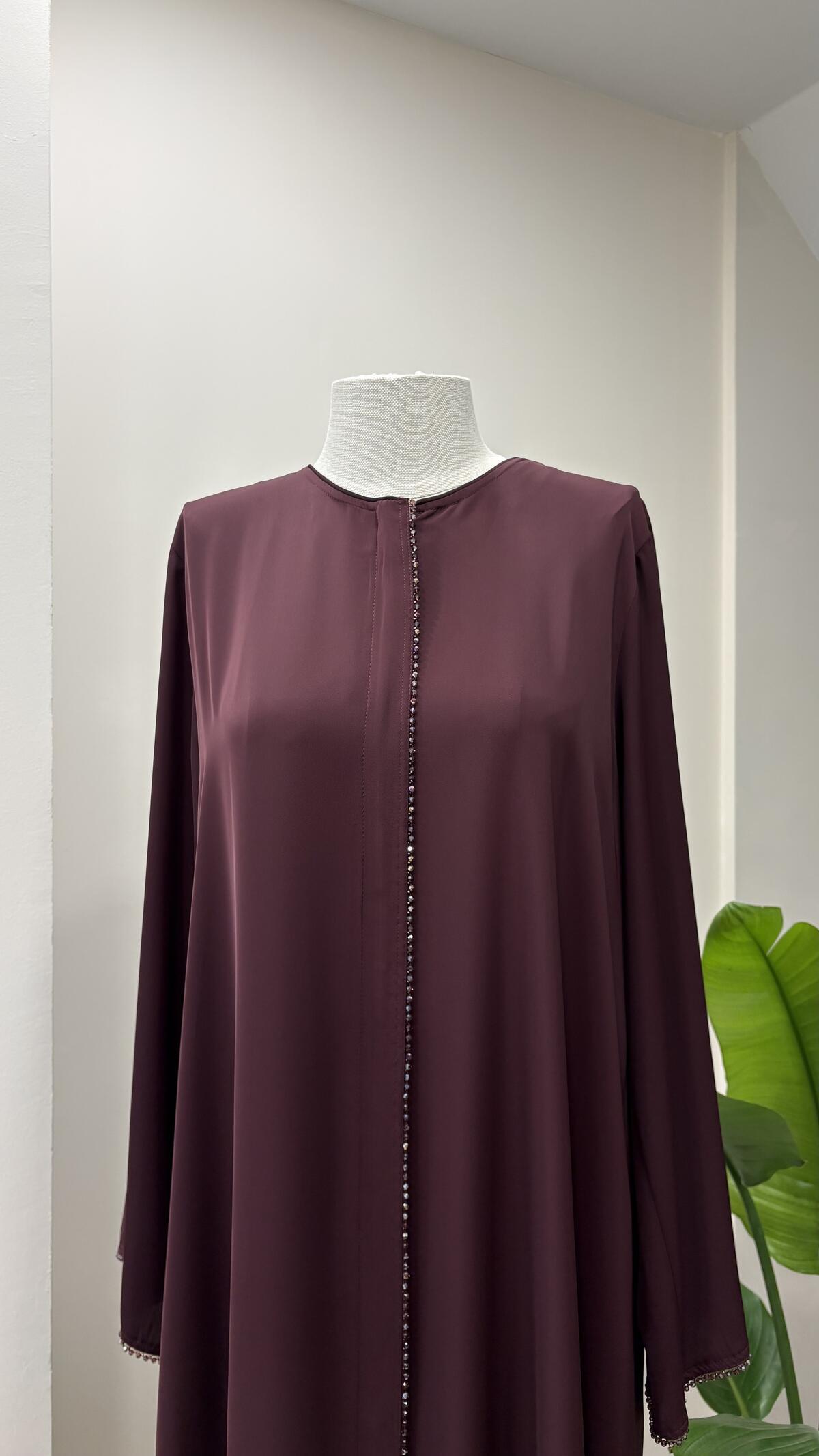 TAŞ DETAYLI DUBAİ FERACE