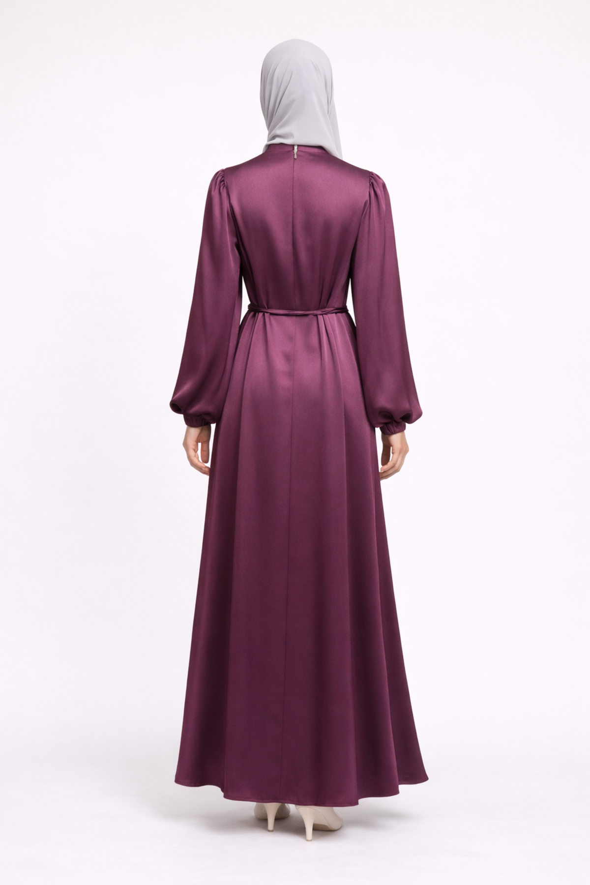 BALON KOL DÜZ ELBİSE