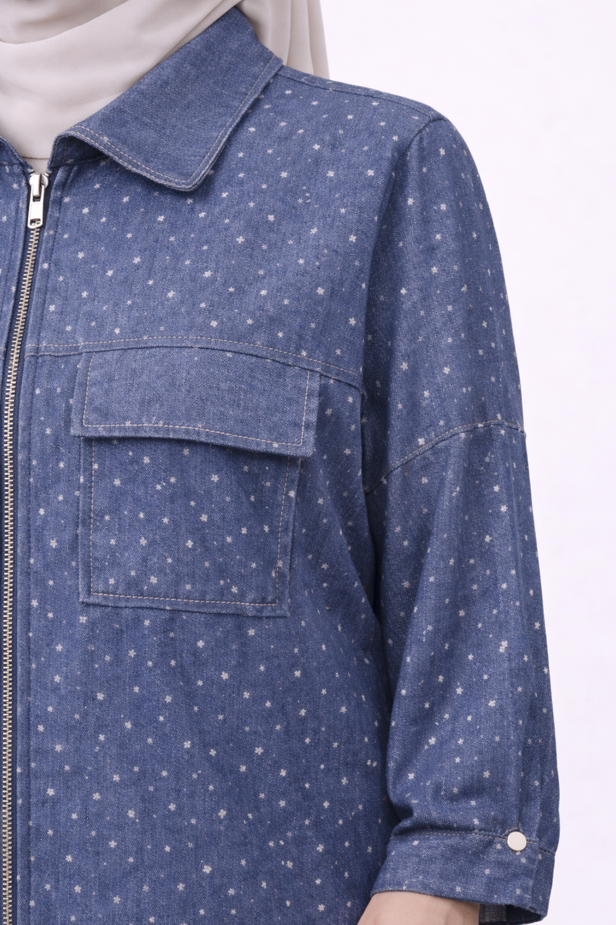 TAŞLI FERMUARLI TENCEL TAKIM