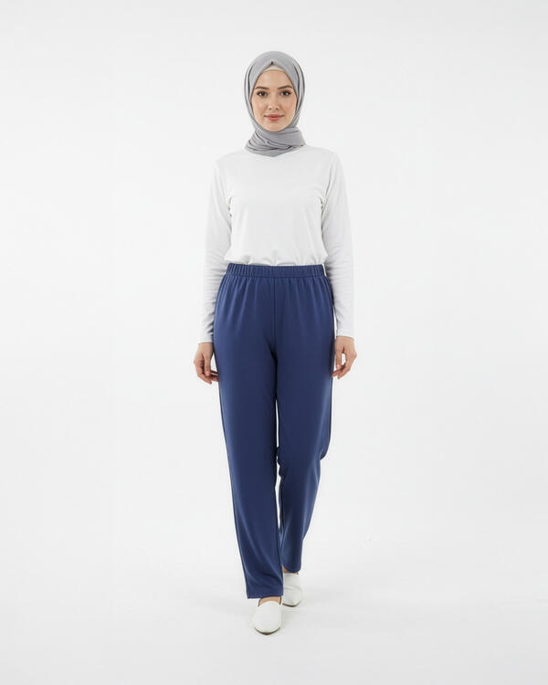 İKİ İPLİK LASTİKLİ PANTOLON