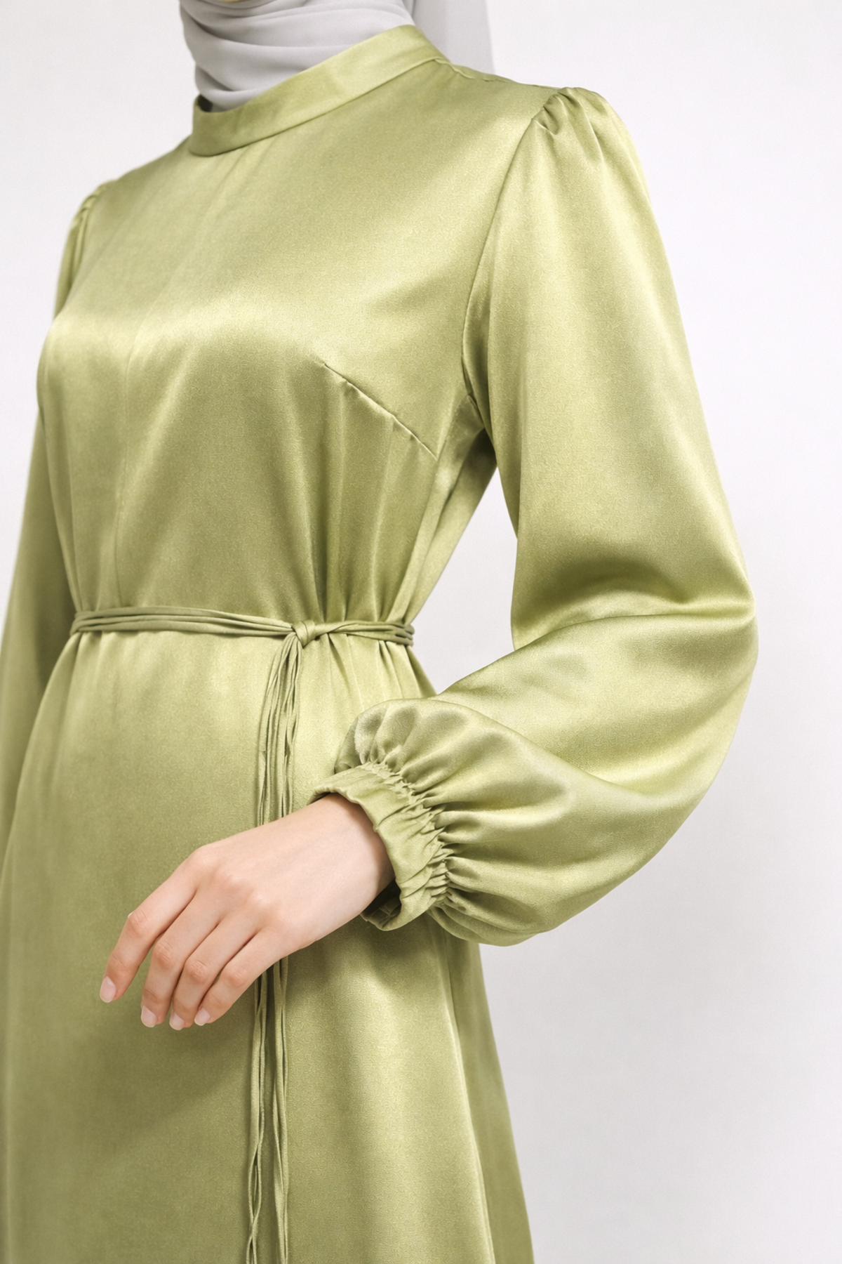 BALON KOL DÜZ ELBİSE