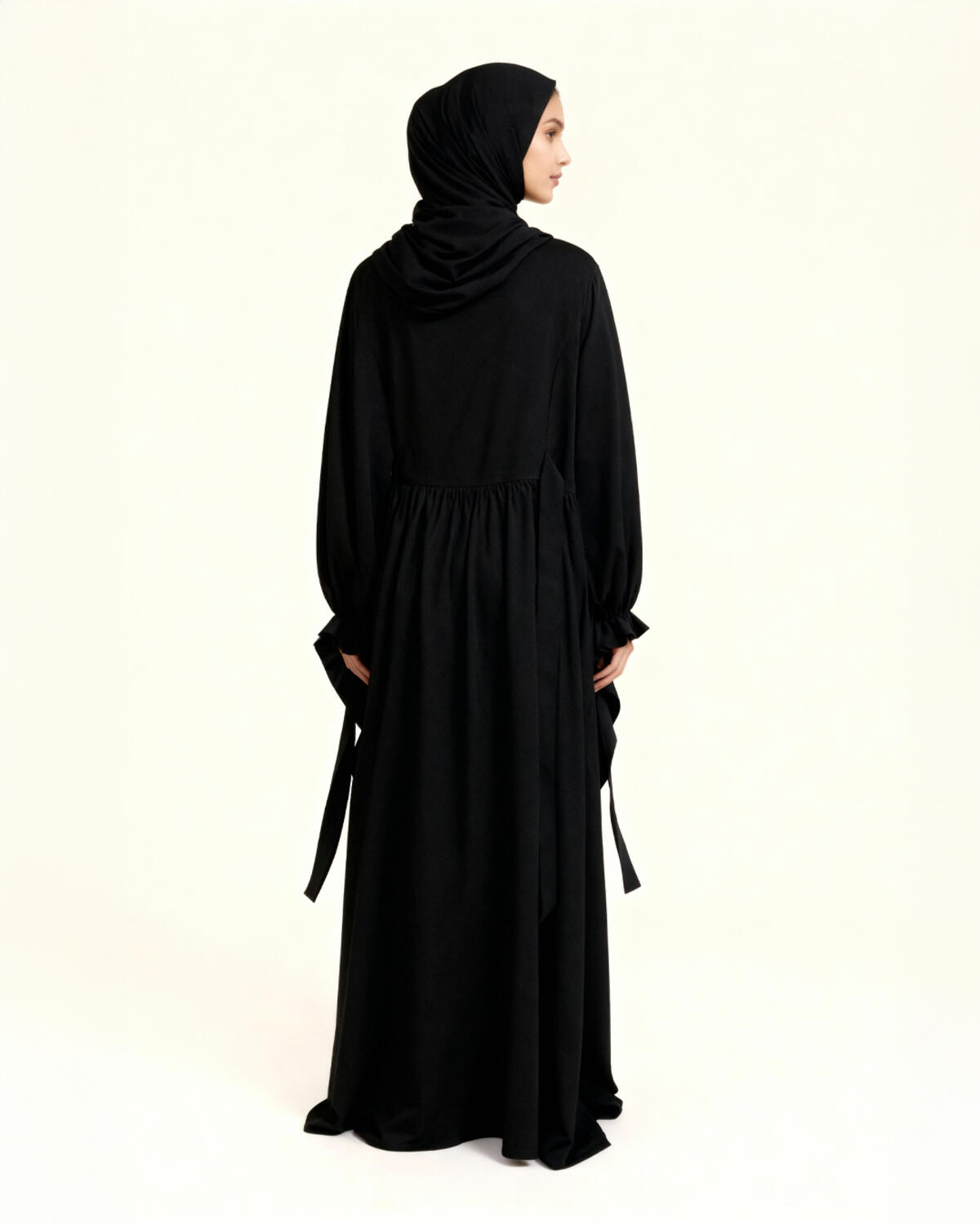 YAN BAĞLAMALI İPEK ELBİSE