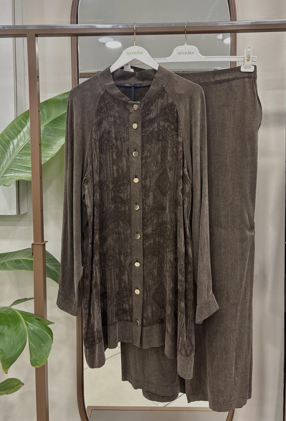 DESENLİ KUPRA PANTOLONLU TAKIM