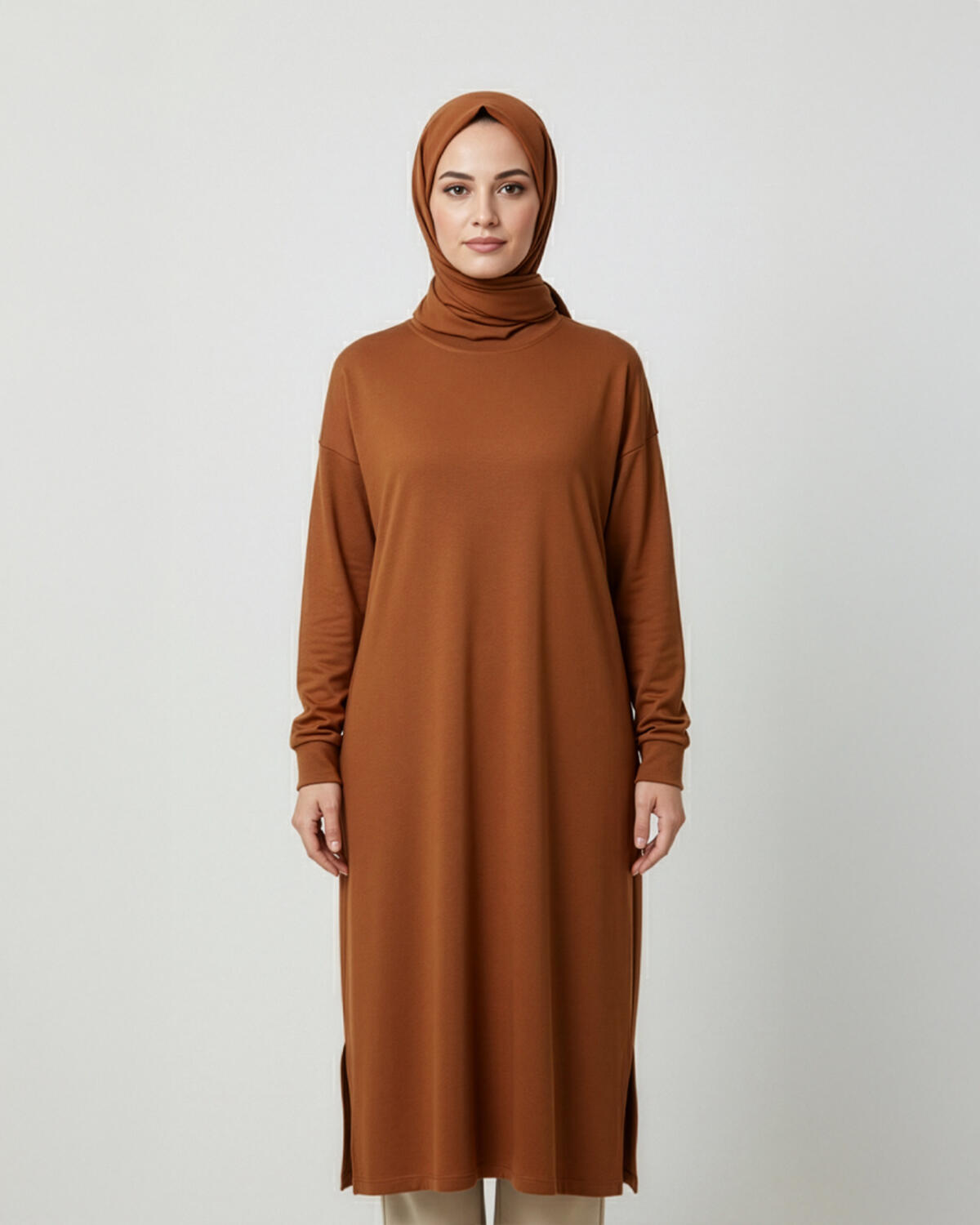 DÜZ RENK KRİSTAL TUNİK