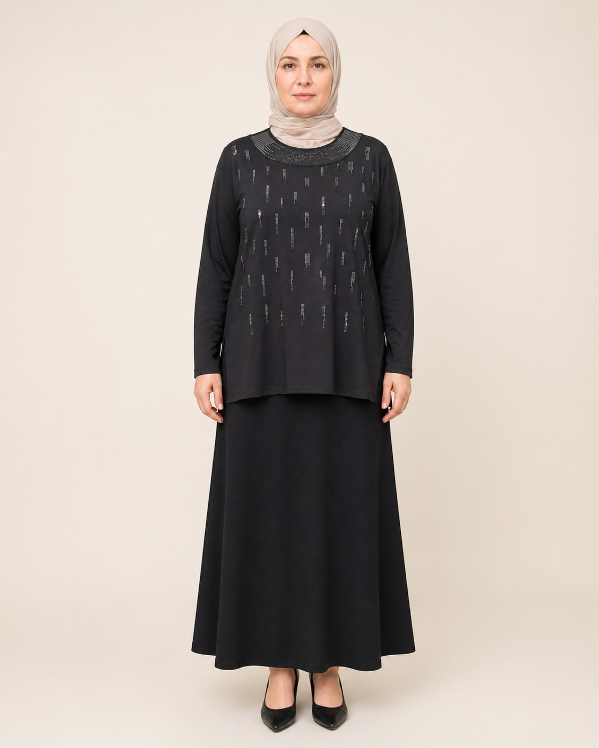 DİKDÖRTGEN TAŞLI BATTAL BLUZ