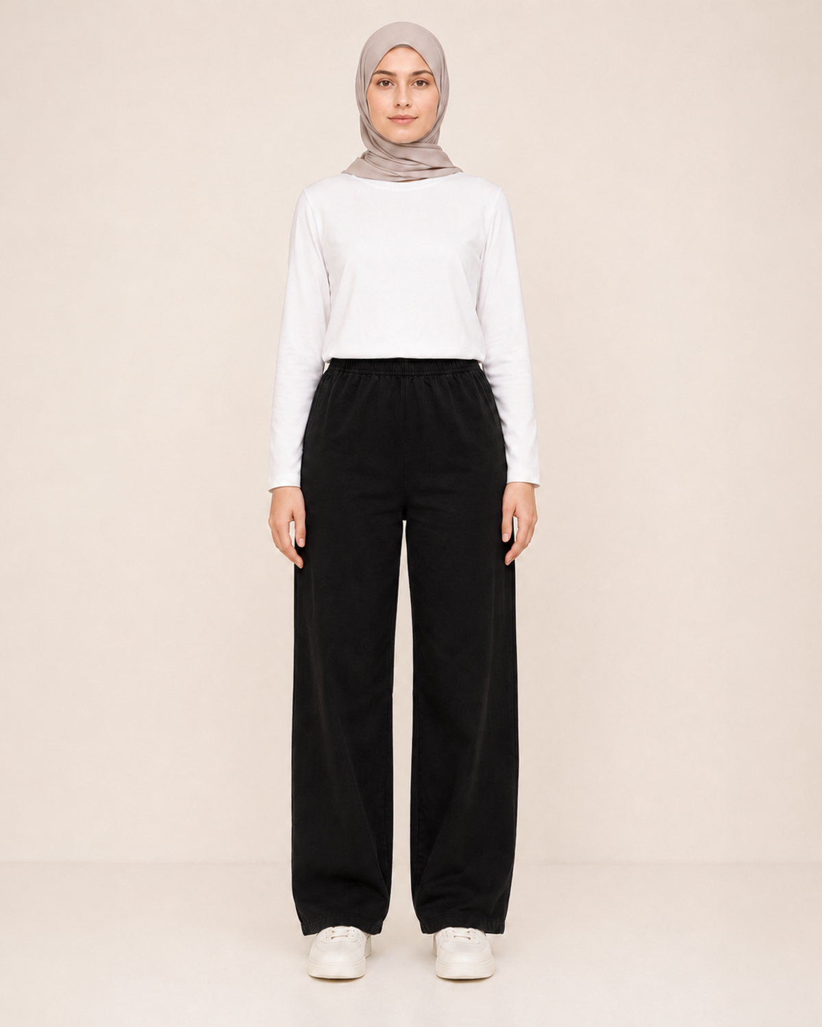 LASTİKLİ TENCEL PANTOLON