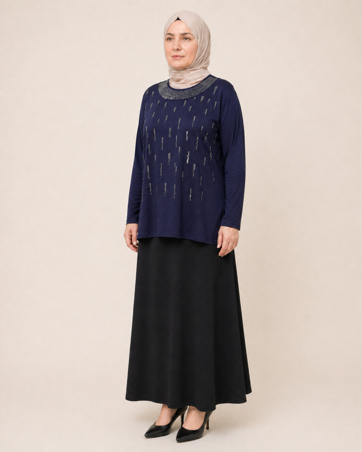 DİKDÖRTGEN TAŞLI BATTAL BLUZ