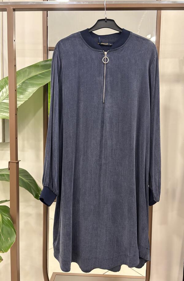 YARIM FERMUARLI KUPRA TUNİK