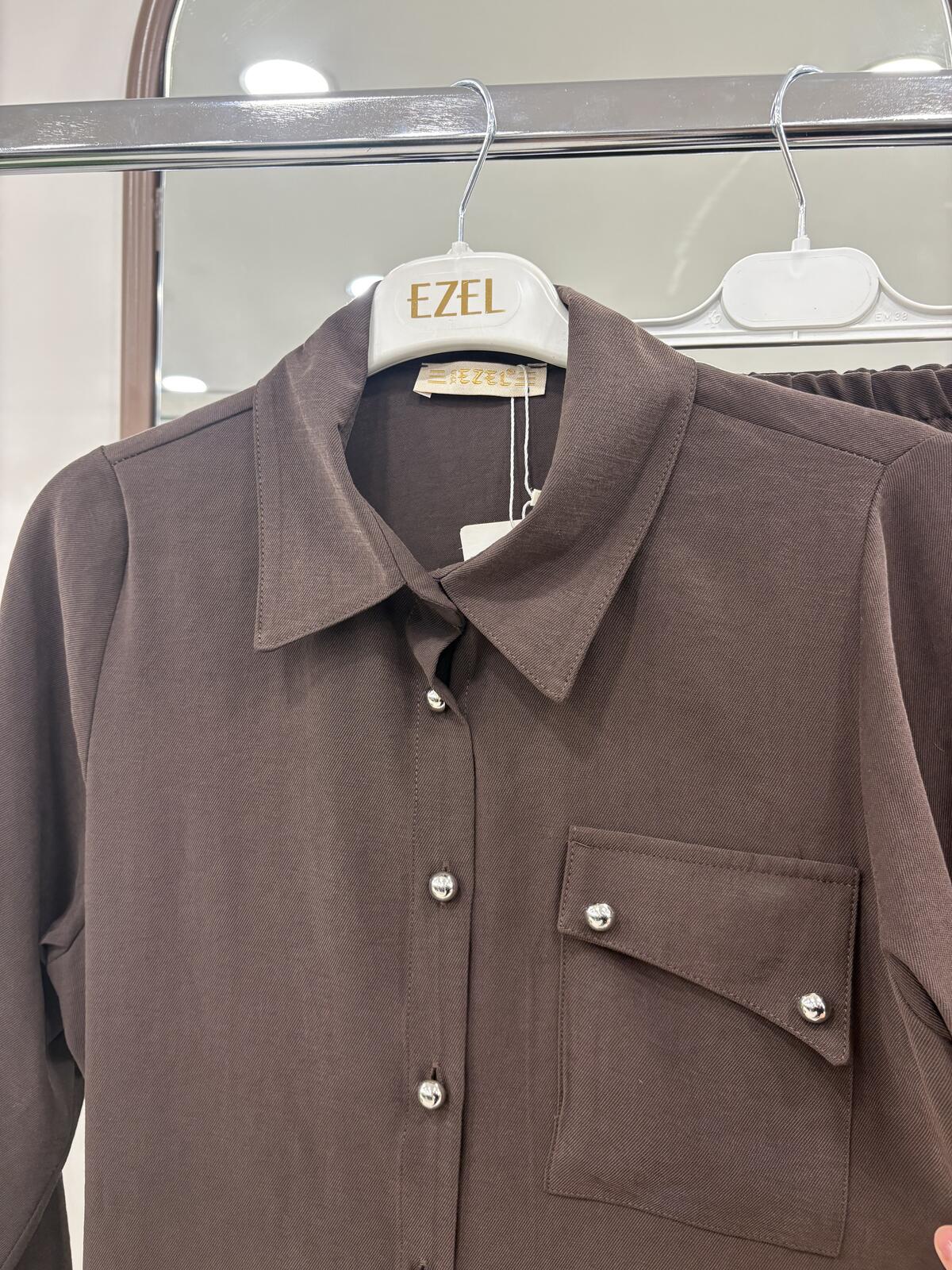 TEK CEP DÜĞMELİ ETEKLİ TAKIM