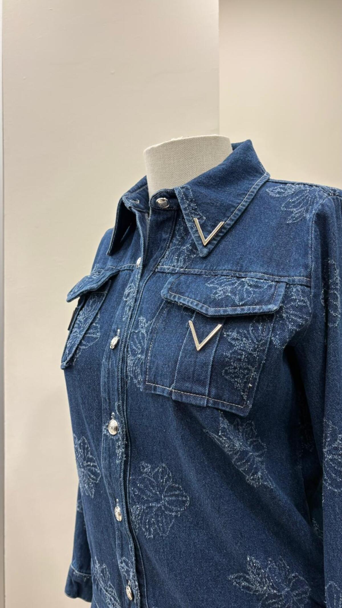 DESENLİ DENİM ETEKLİ TAKIM