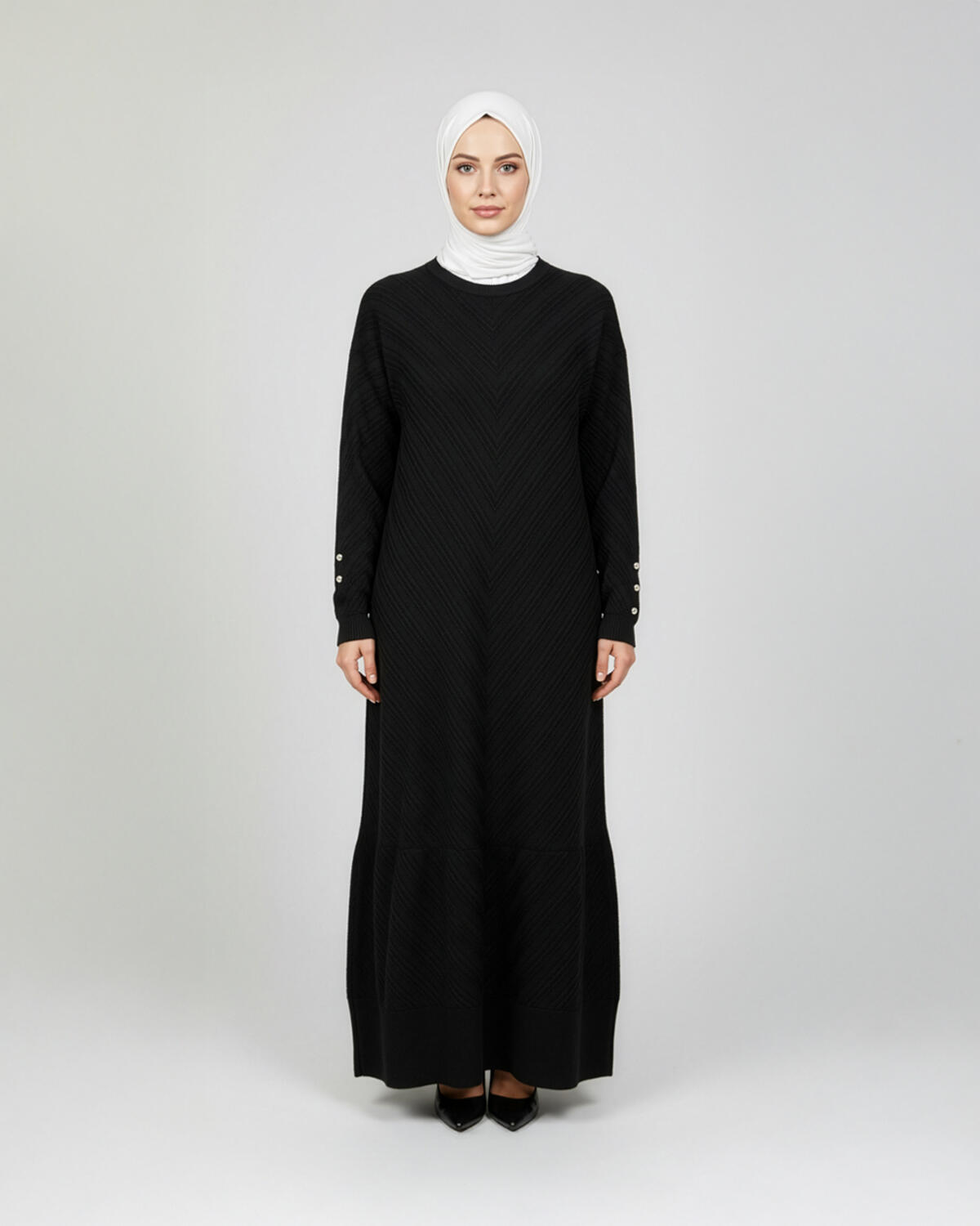 VEREV DESEN TRİKO ELBİSE