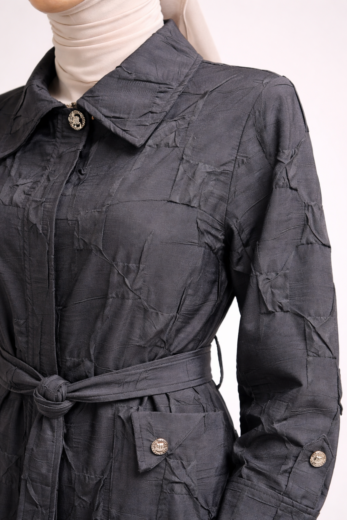 ÖN KESİKLİ CEP DETAYLI JAKAR KAP