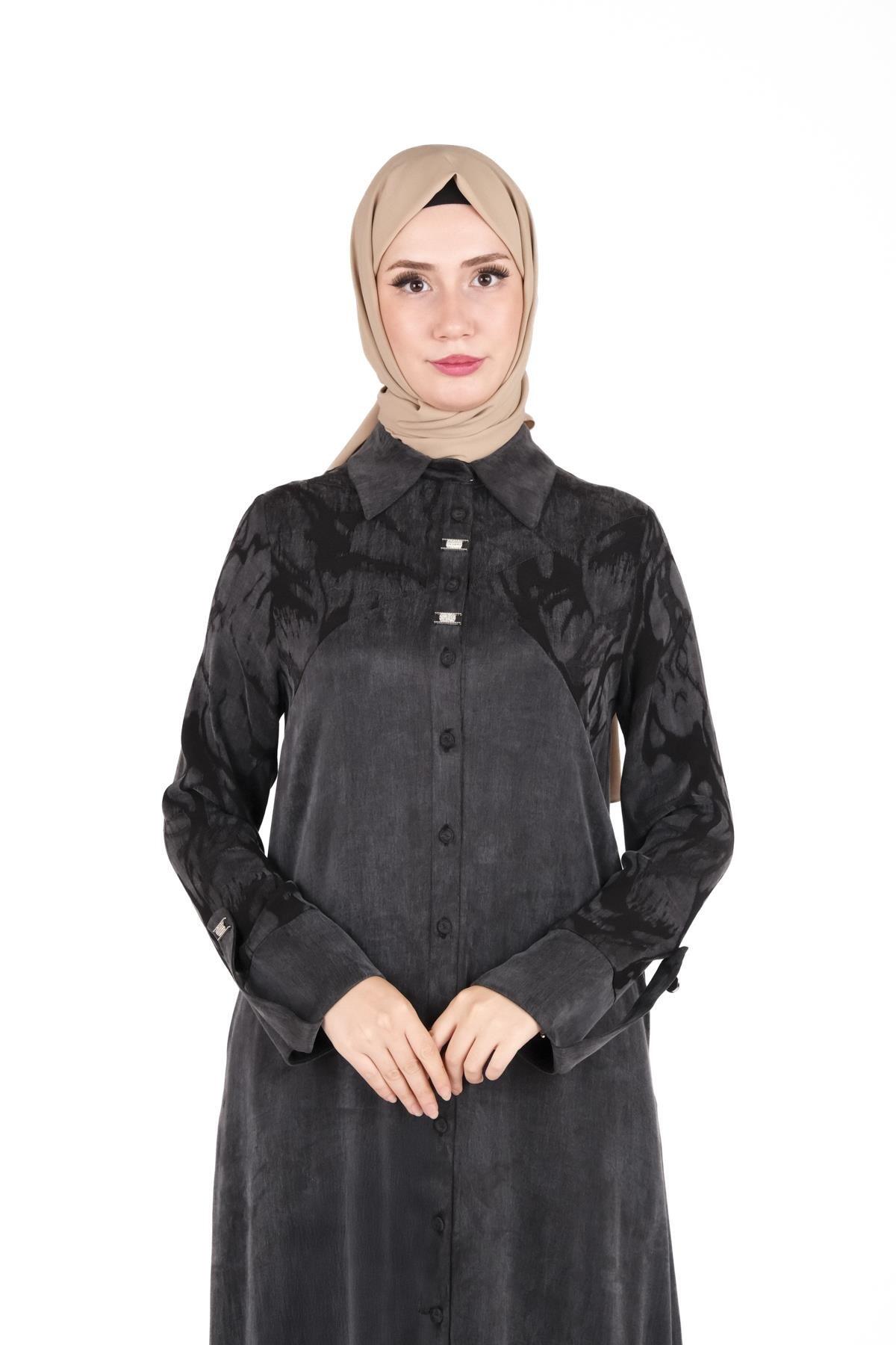 DÜĞMELİ DESENLİ KUPRA FERACE