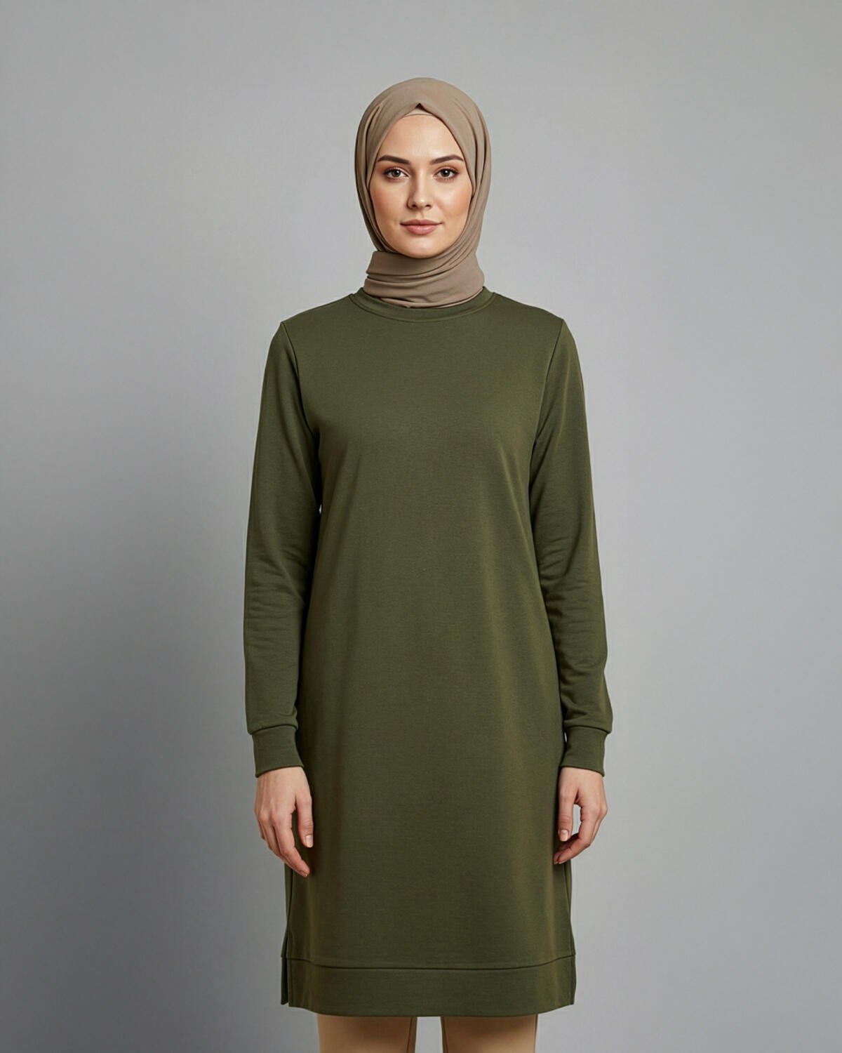 DÜZ RENK KRİSTAL TUNİK