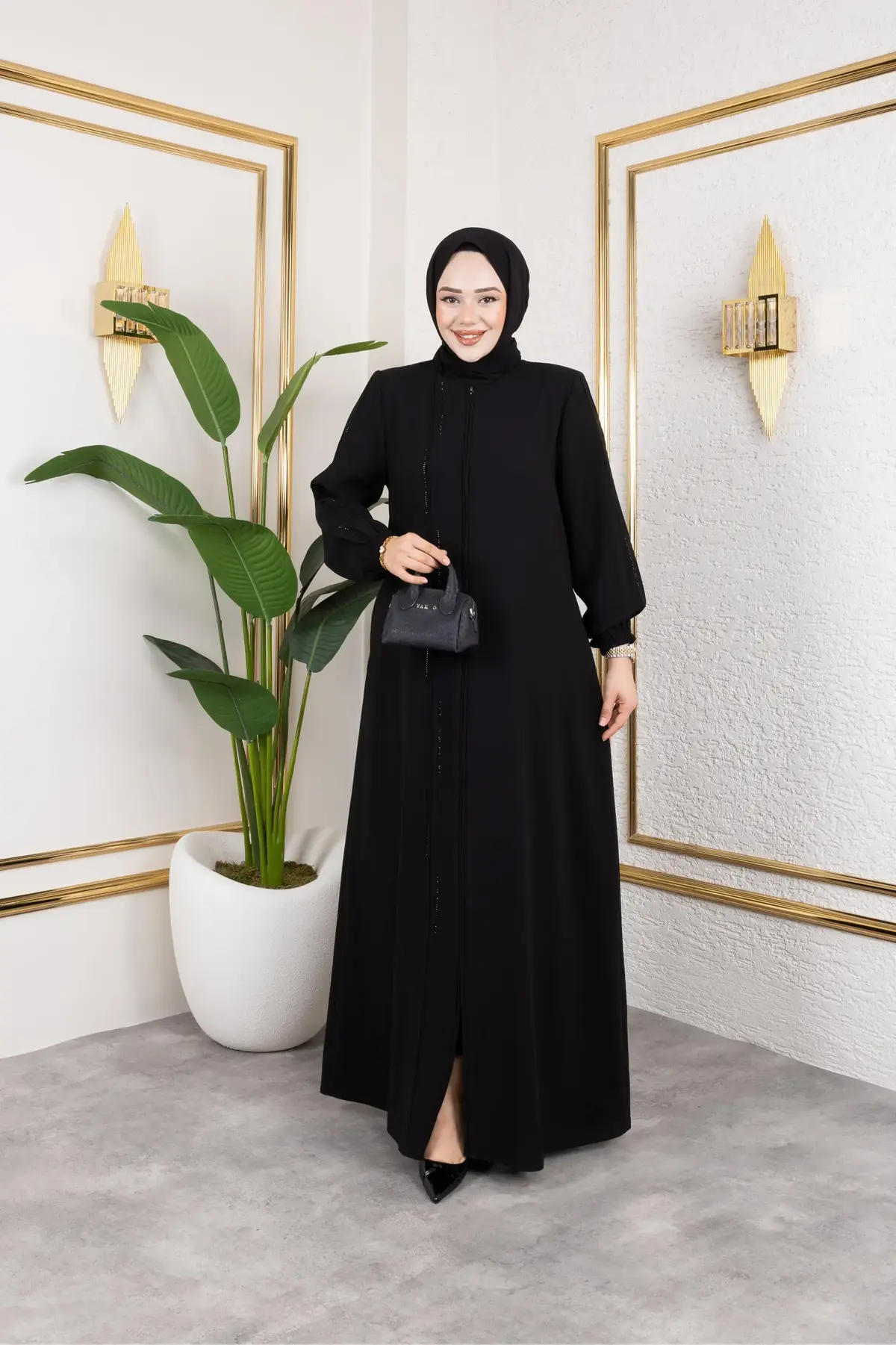 KOL LASTİKLİ TAŞLI FERACE