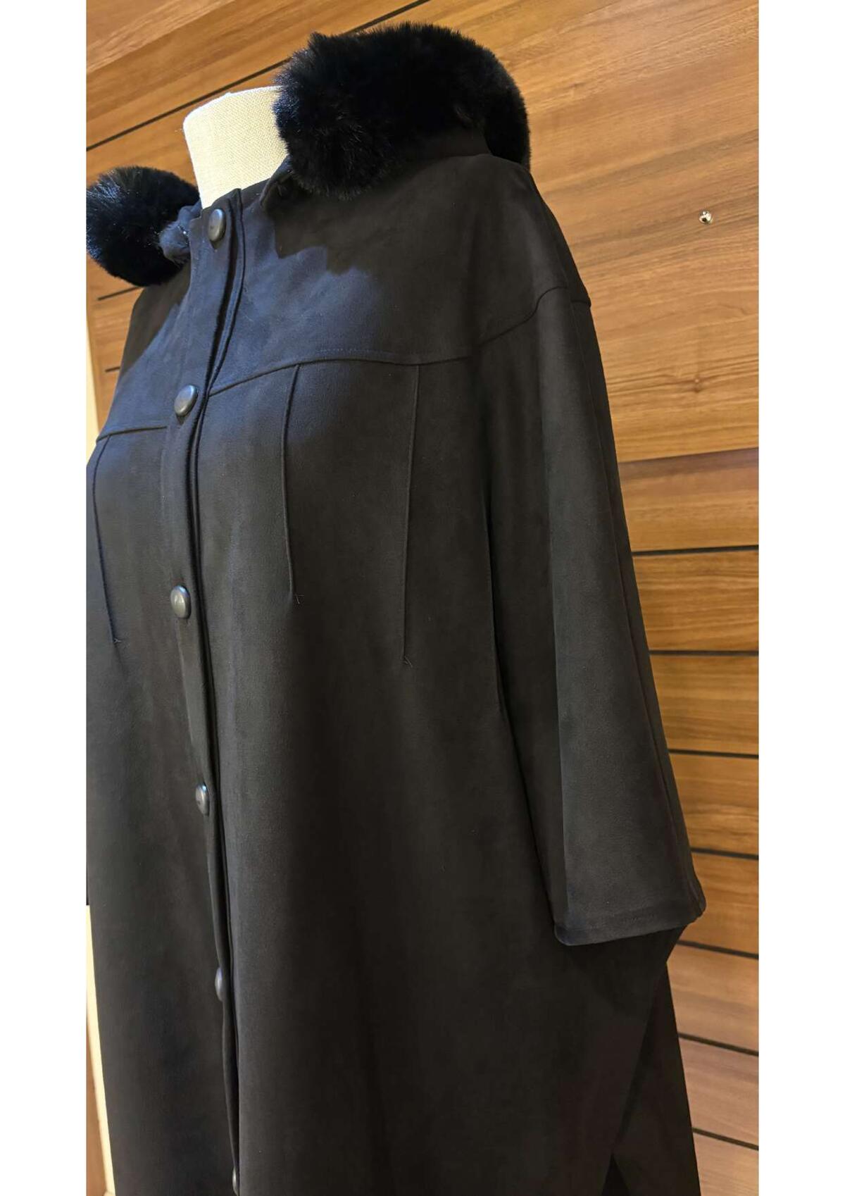 KAPŞONLU ÇIT ÇITLI SÜET PANÇO