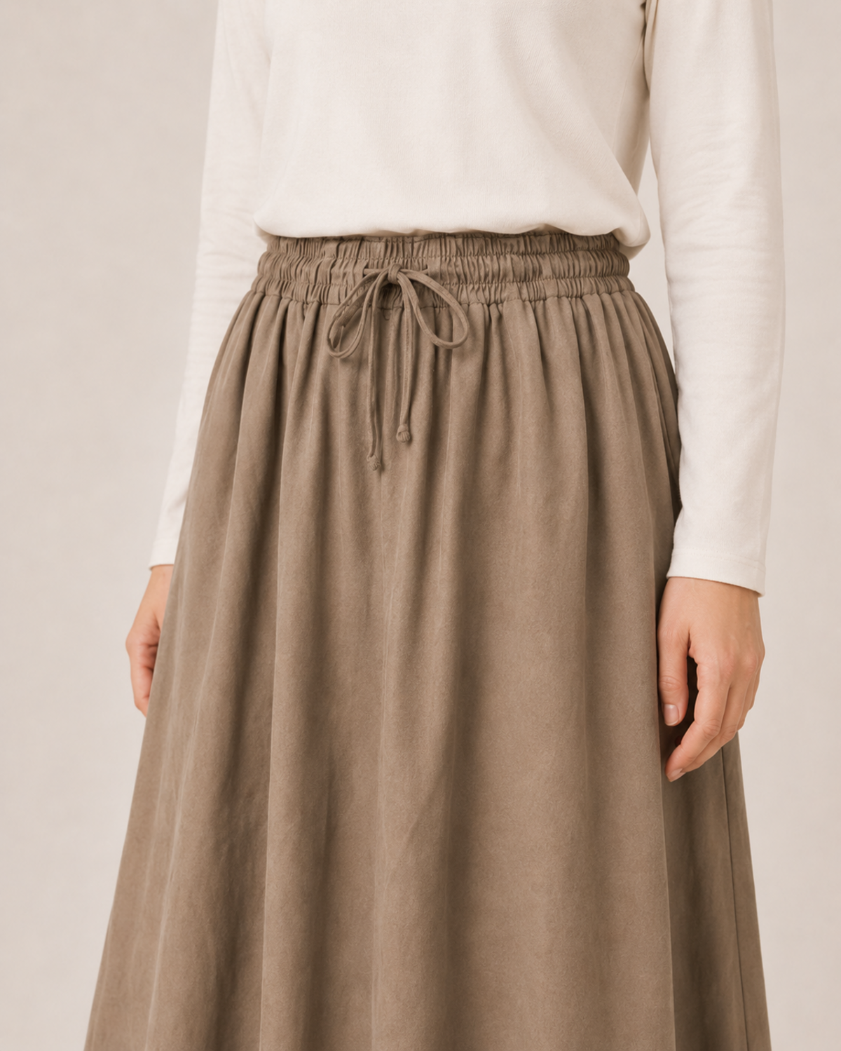 LASTİKLİ TENCEL ETEK