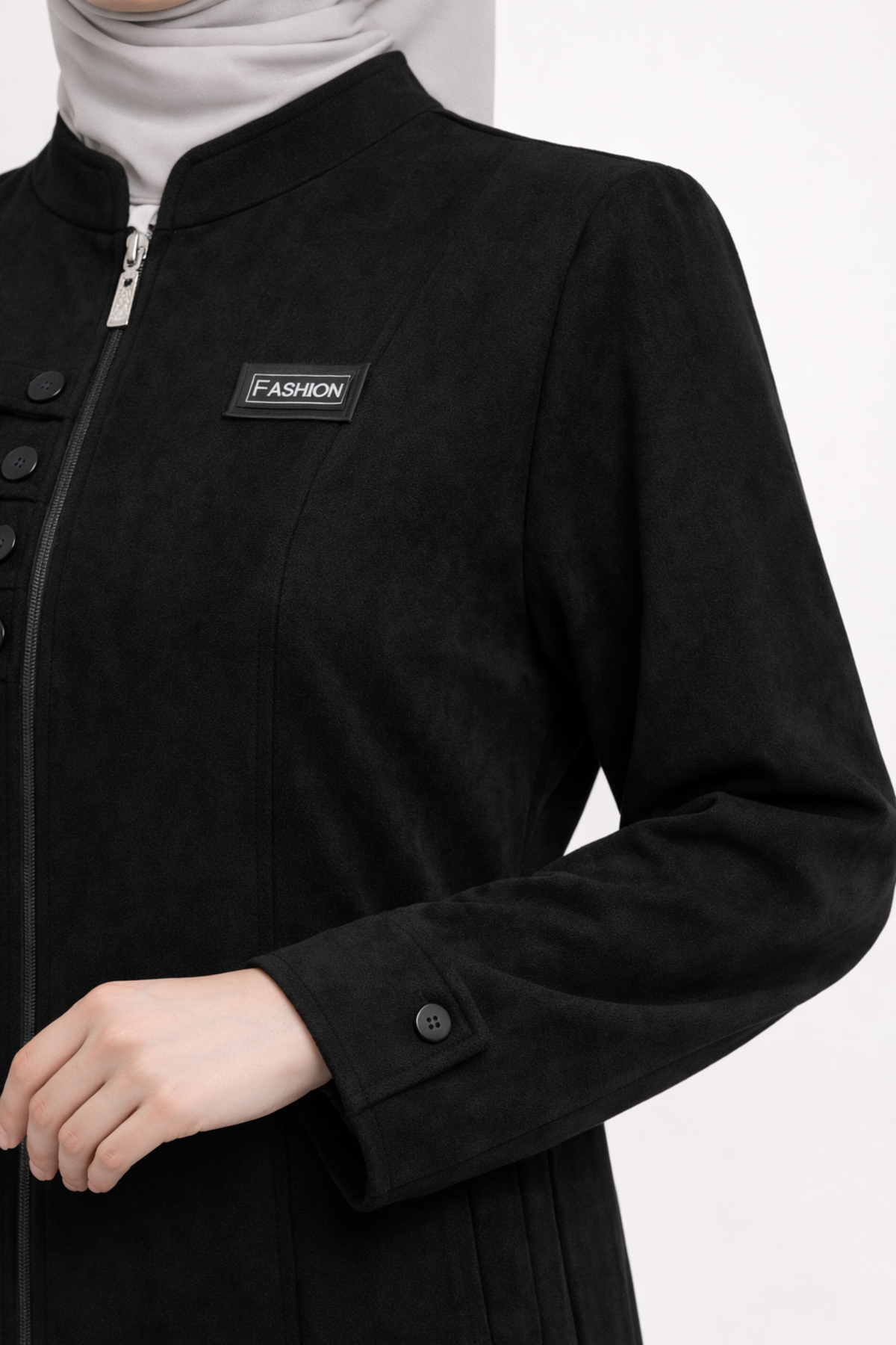 HAKİM YAKA 3 BİYE SÜET FERACE