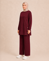 DÜĞME DETAYLI İKİ İPLİK PANTALONLU TAKIM