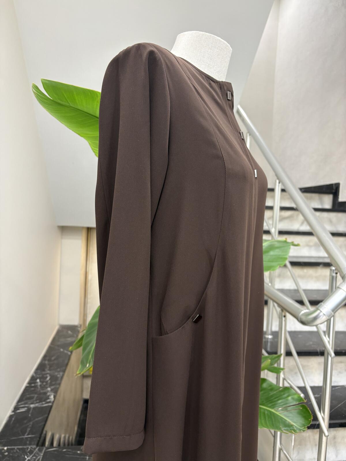 OVAL CEPLİ ÇIT ÇIT DETAYLI FERACE