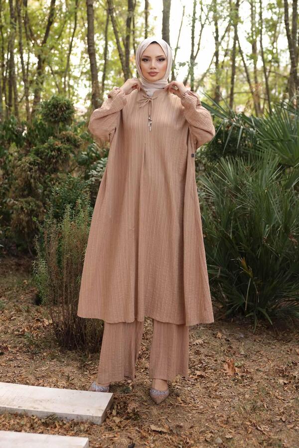 BİSİKLET YAKA OVERSİZE İKİLİ TAKIM