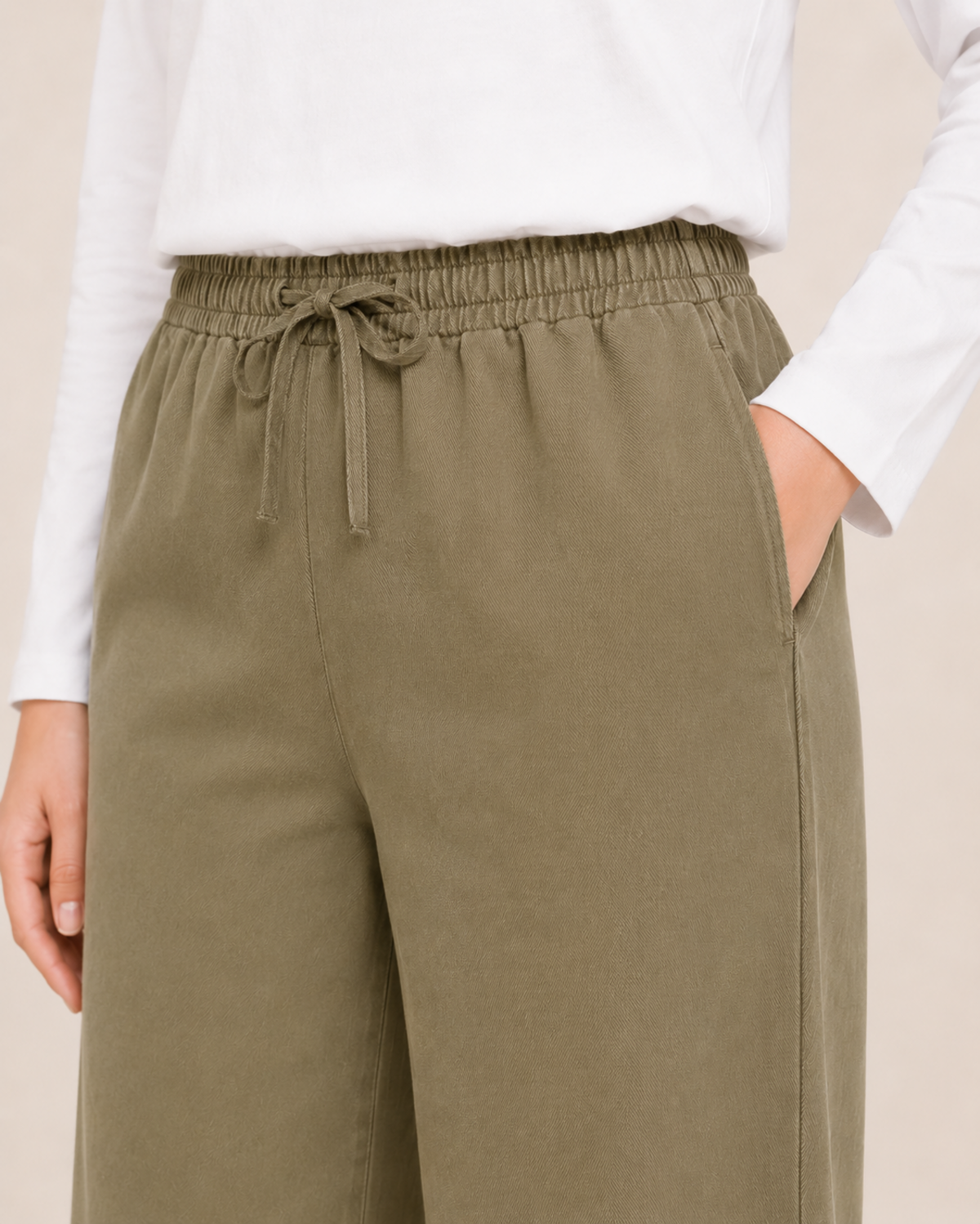LASTİKLİ TENCEL PANTOLON