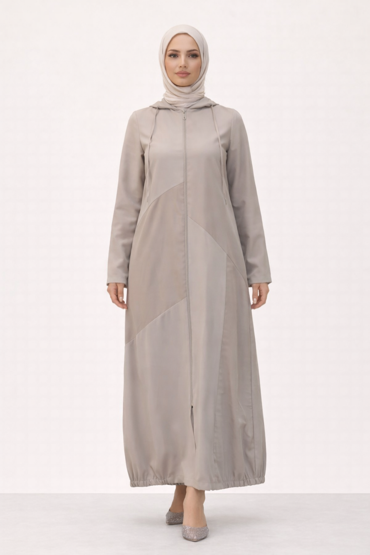 KAPŞONLU ETEĞİ BÜZGÜLÜ SPOR PERÇE KAP