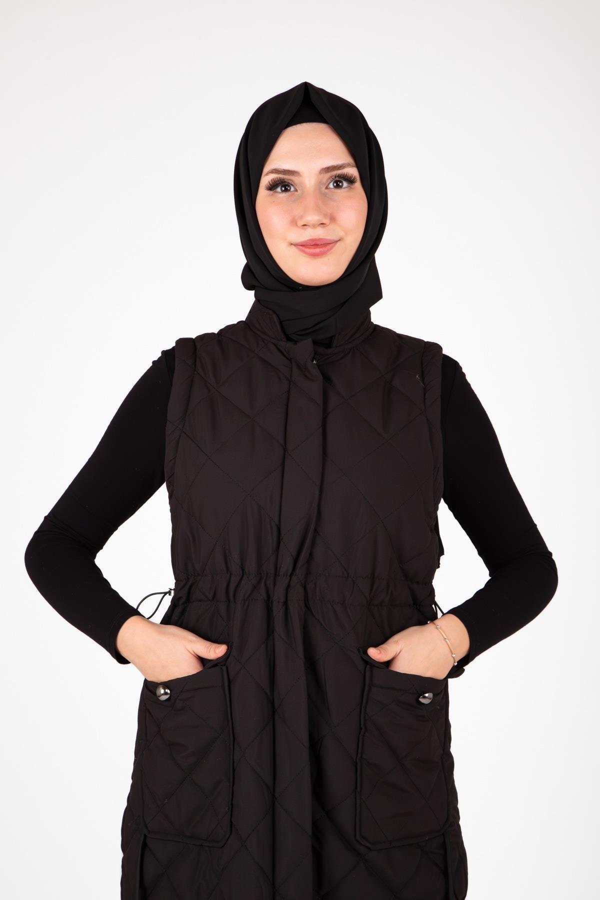 BAKLAVA DESEN KAPİTONE YELEK