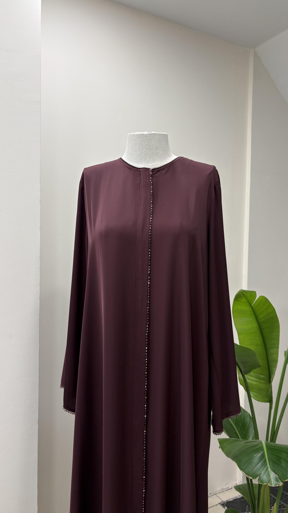 TAŞ DETAYLI DUBAİ FERACE